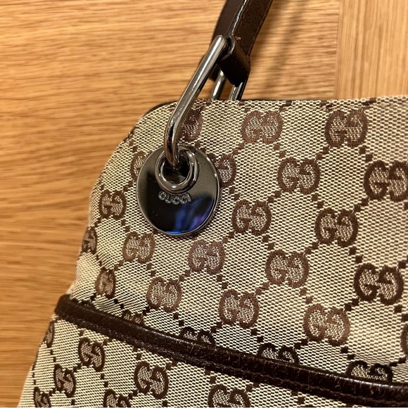 GUCCI Logo GG Pattern Eclipse Shoulder Tote Bag Canvas | Leather Brown | Italy - Picture 3 of 16